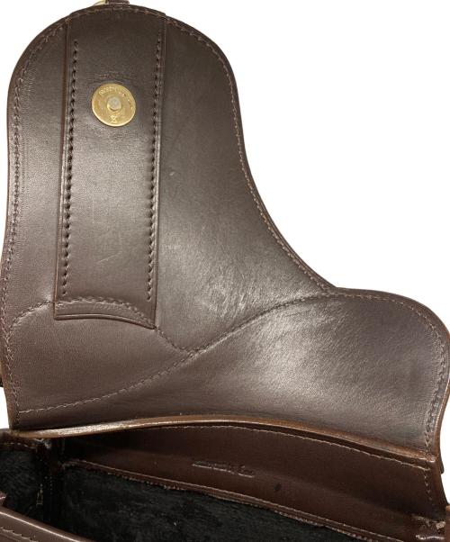 leather craft by emi（レザークラフトバイエミ）leather craft by emi (レザークラフトバイエミ) サドルバッグ ブラウンの古着・服飾アイテム