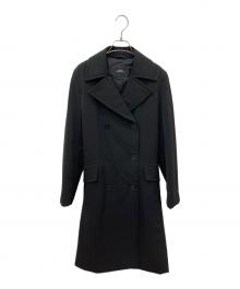 Max Mara WEEK END LINE（マックスマーラ ウイークエンドライン）の古着「バージンウール ダブルブレストコート」｜ブラック