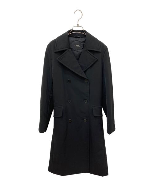 Max Mara WEEK END LINE（マックスマーラ ウイークエンドライン）MAX MARA WEEK END LINE (マックスマーラ ウイークエンドライン) バージンウール ダブルブレストコート ブラック サイズ:40の古着・服飾アイテム