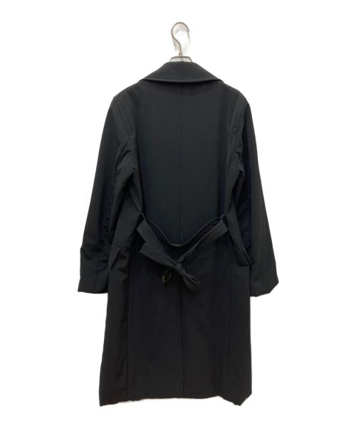 Max Mara WEEK END LINE（マックスマーラ ウイークエンドライン）MAX MARA WEEK END LINE (マックスマーラ ウイークエンドライン) バージンウール ダブルブレストコート ブラック サイズ:40の古着・服飾アイテム