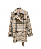 BURBERRY LONDONバーバリーロンドン）の古着「ハーフトレンチノバチェックコート」｜ベージュ