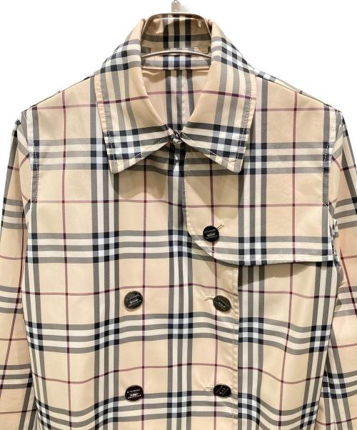 BURBERRY LONDON（バーバリーロンドン）BURBERRY LONDON (バーバリーロンドン) ハーフトレンチノバチェックコート ベージュ サイズ:38の古着・服飾アイテム