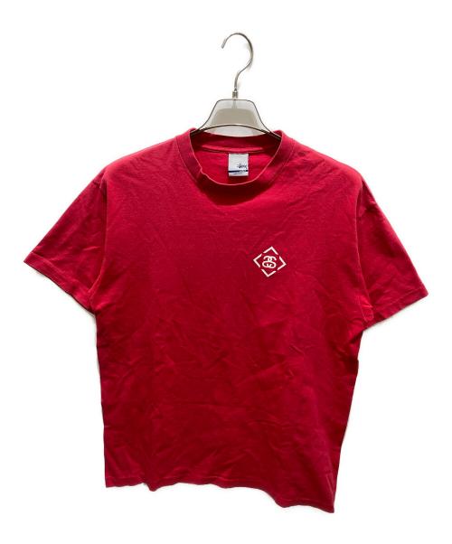 stussy（ステューシー）stussy (ステューシー) プリントTシャツ レッド サイズ:Ｌの古着・服飾アイテム