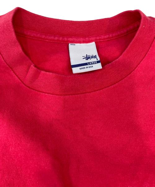 stussy（ステューシー）stussy (ステューシー) プリントTシャツ レッド サイズ:Ｌの古着・服飾アイテム