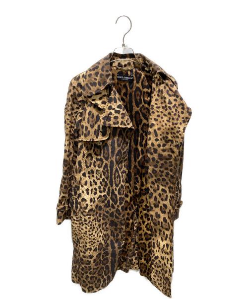 DOLCE & GABBANA（ドルチェ＆ガッバーナ）DOLCE & GABBANA (ドルチェ＆ガッバーナ) レオパードトレンチコート ブラウン サイズ:36の古着・服飾アイテム