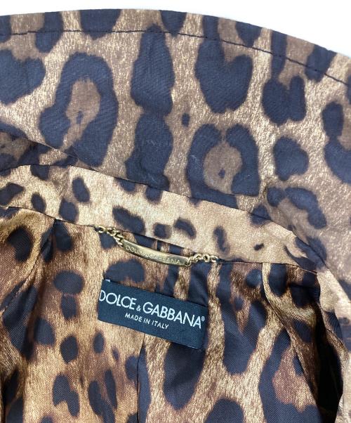 DOLCE & GABBANA（ドルチェ＆ガッバーナ）DOLCE & GABBANA (ドルチェ＆ガッバーナ) レオパードトレンチコート ブラウン サイズ:36の古着・服飾アイテム