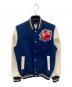 MAISON KITSUNE（メゾンキツネ）の古着「MUSICTEDDY TEDDY VARSITY JACKET」｜ネイビー
