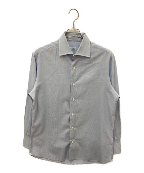LIVERANO&LIVERANO（リヴェラーノ・リヴェラーノ）LIVERANO&LIVERANO (リヴェラーノ・リヴェラーノ) ストライプシャツ ブルー サイズ:42の古着・服飾アイテム