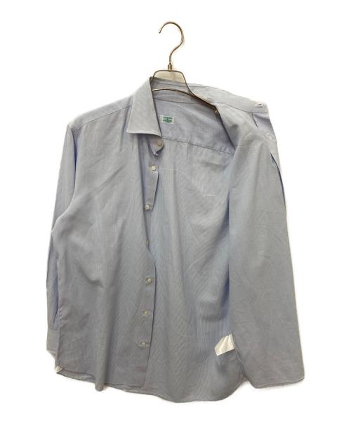 LIVERANO&LIVERANO（リヴェラーノ・リヴェラーノ）LIVERANO&LIVERANO (リヴェラーノ・リヴェラーノ) ストライプシャツ ブルー サイズ:42の古着・服飾アイテム