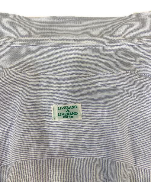 LIVERANO&LIVERANO（リヴェラーノ・リヴェラーノ）LIVERANO&LIVERANO (リヴェラーノ・リヴェラーノ) ストライプシャツ ブルー サイズ:42の古着・服飾アイテム