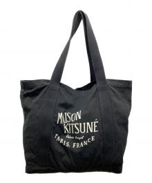 maison kitsune（メゾンキツネ）の古着「トートバッグ」｜ブラック
