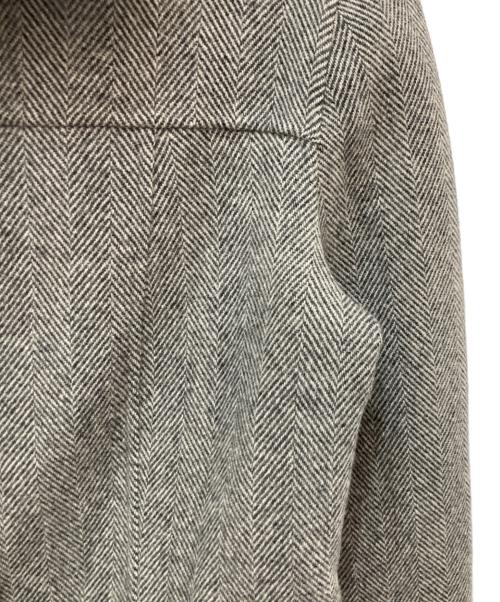 BURBERRY LONDON（バーバリーロンドン）BURBERRY LONDON (バーバリーロンドン) 襟フォックスヘリンボーンショートコート グレー サイズ:40の古着・服飾アイテム