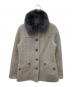 BURBERRY LONDON（バーバリーロンドン）の古着「襟フォックスヘリンボーンショートコート」｜グレー
