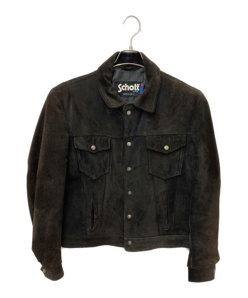 Schott（ショット）Schott (ショット) スウェードトラッカージャケット ブラウン サイズ:42の古着・服飾アイテム