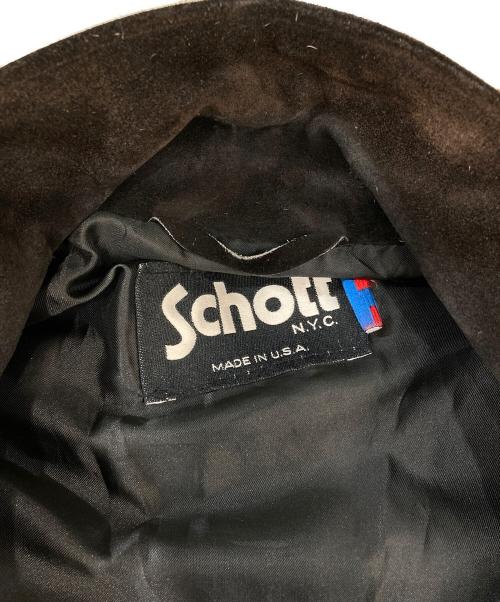 Schott（ショット）Schott (ショット) スウェードトラッカージャケット ブラウン サイズ:42の古着・服飾アイテム