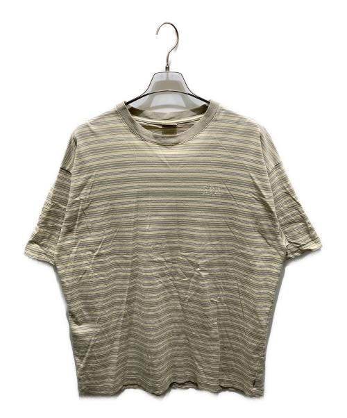 SEDAN ALL-PURPOSE（セダンオールパーパス）SEDAN ALL-PURPOSE (セダンオールパーパス) Striped S/S Tee ベージュ サイズ:XXLの古着・服飾アイテム