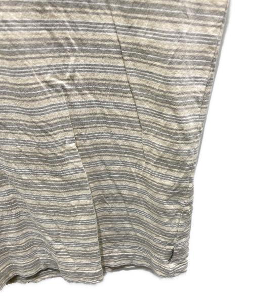SEDAN ALL-PURPOSE（セダンオールパーパス）SEDAN ALL-PURPOSE (セダンオールパーパス) Striped S/S Tee ベージュ サイズ:XXLの古着・服飾アイテム