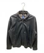 RALPH LAURENラルフローレン）の古着「ボニー刺繍レザージャケット」｜ブラック