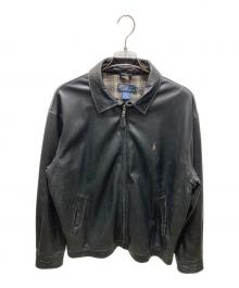 RALPH LAUREN（ラルフローレン）の古着「ボニー刺繍レザージャケット」｜ブラック