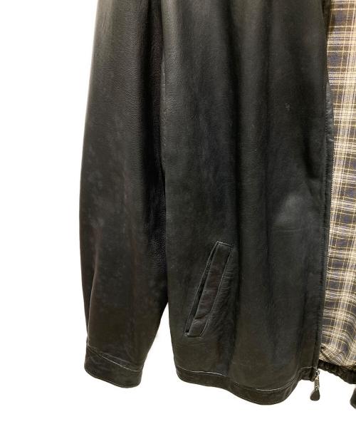 RALPH LAUREN（ラルフローレン）RALPH LAUREN (ラルフローレン) ボニー刺繍レザージャケット ブラック サイズ:XLの古着・服飾アイテム