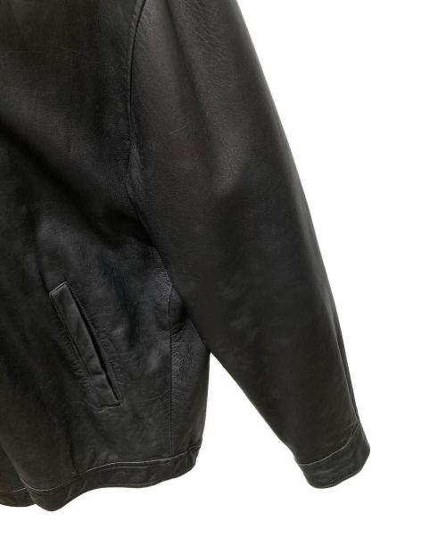 RALPH LAUREN（ラルフローレン）RALPH LAUREN (ラルフローレン) ボニー刺繍レザージャケット ブラック サイズ:XLの古着・服飾アイテム