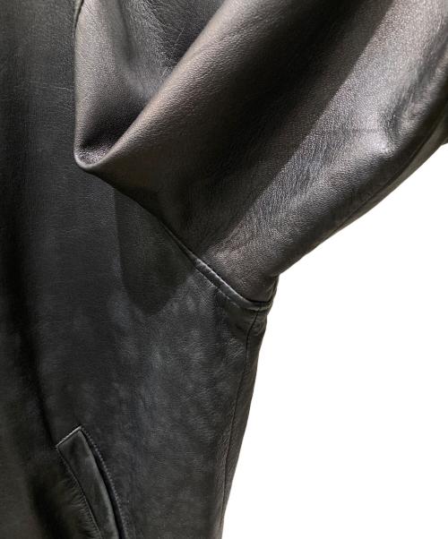 RALPH LAUREN（ラルフローレン）RALPH LAUREN (ラルフローレン) ボニー刺繍レザージャケット ブラック サイズ:XLの古着・服飾アイテム