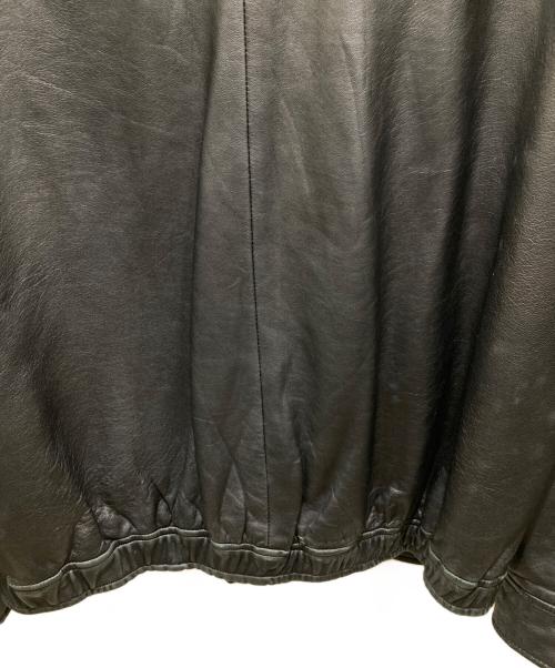 RALPH LAUREN（ラルフローレン）RALPH LAUREN (ラルフローレン) ボニー刺繍レザージャケット ブラック サイズ:XLの古着・服飾アイテム