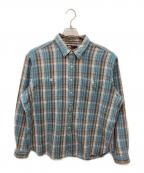 RLX RALPH LAURENアールエルエックスラルフローレン）の古着「ロングスリーブチェックネルシャツ」｜ブルー