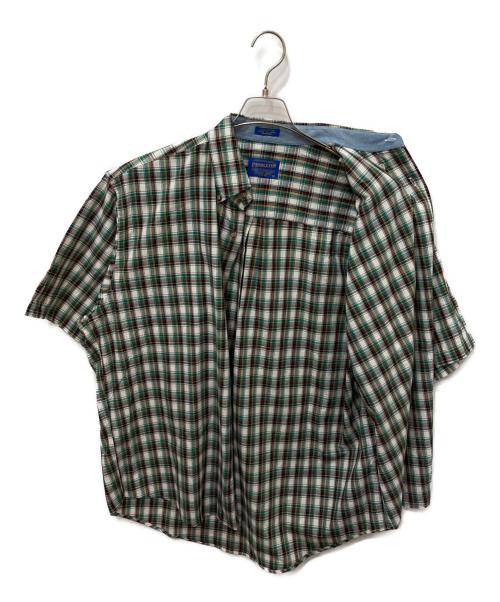 PENDLETON（ペンドルトン）PENDLETON (ペンドルトン) 半袖シャツ ホワイト×グリーン サイズ:Lの古着・服飾アイテム