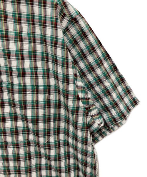 PENDLETON（ペンドルトン）PENDLETON (ペンドルトン) 半袖シャツ ホワイト×グリーン サイズ:Lの古着・服飾アイテム