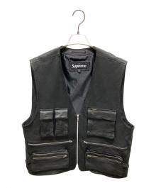 SUPREME（シュプリーム）の古着「Leather Cargo Vest」｜ブラック