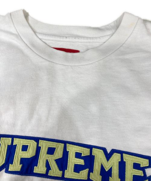 SUPREME（シュプリーム）SUPREME (シュプリーム) Satin Applique S/S TOP ホワイト サイズ:XLの古着・服飾アイテム