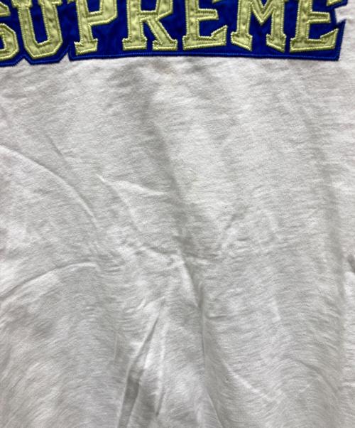 SUPREME（シュプリーム）SUPREME (シュプリーム) Satin Applique S/S TOP ホワイト サイズ:XLの古着・服飾アイテム