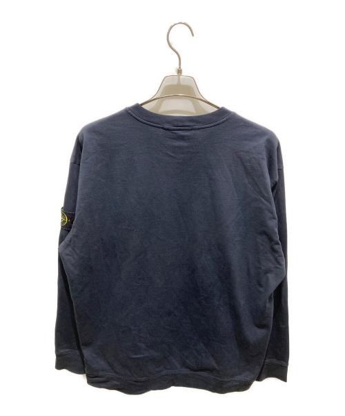 STONE ISLAND（ストーンアイランド）STONE ISLAND (ストーンアイランド) ガーメントダイロングスリーブカットソー　HEAVY COTTON JERSEY GARMENT DYED ネイビー サイズ:XLの古着・服飾アイテム