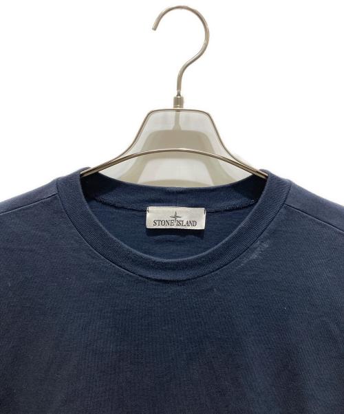 STONE ISLAND（ストーンアイランド）STONE ISLAND (ストーンアイランド) ガーメントダイロングスリーブカットソー　HEAVY COTTON JERSEY GARMENT DYED ネイビー サイズ:XLの古着・服飾アイテム