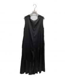 SLOBE IENA（スローブ イエナ）の古着「バックレースサテンオールインワン」｜ブラック