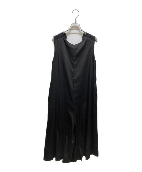 SLOBE IENA（スローブ イエナ）SLOBE IENA (スローブ イエナ) バックレースサテンオールインワン ブラック サイズ:38の古着・服飾アイテム