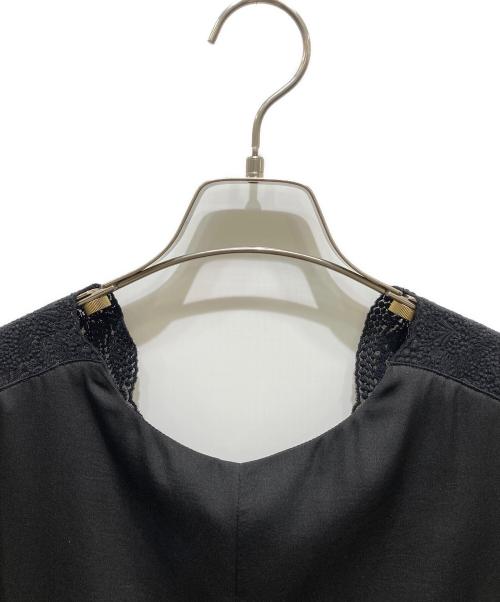 SLOBE IENA（スローブ イエナ）SLOBE IENA (スローブ イエナ) バックレースサテンオールインワン ブラック サイズ:38の古着・服飾アイテム