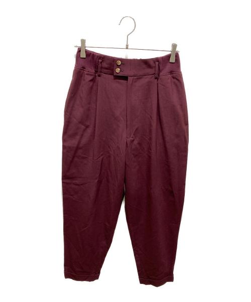 COMME des GARCONS HOMME PLUS（コムデギャルソンオムプリュス）COMME des GARCONS HOMME PLUS (コムデギャルソンオムプリュス) タックパンツ レッド サイズ:Ｓの古着・服飾アイテム