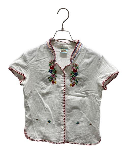 Hysteric Glamour（ヒステリックグラマー）Hysteric Glamour (ヒステリックグラマー) チロリアン刺繍ブラウス ホワイト サイズ:FREEの古着・服飾アイテム