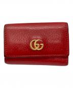 GUCCIグッチ）の古着「ダブルG キーケース　GGマーモント　」｜レッド