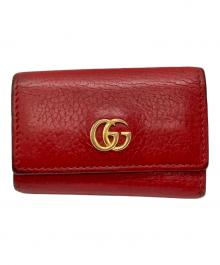 GUCCI（グッチ）の古着「ダブルG キーケース　GGマーモント　」｜レッド