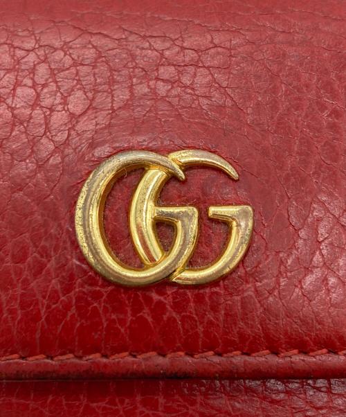 GUCCI（グッチ）GUCCI (グッチ) ダブルG キーケース　GGマーモント　 レッドの古着・服飾アイテム