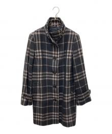 BURBERRY LONDON（バーバリーロンドン）の古着「スタンドカラーコート」｜ブラック