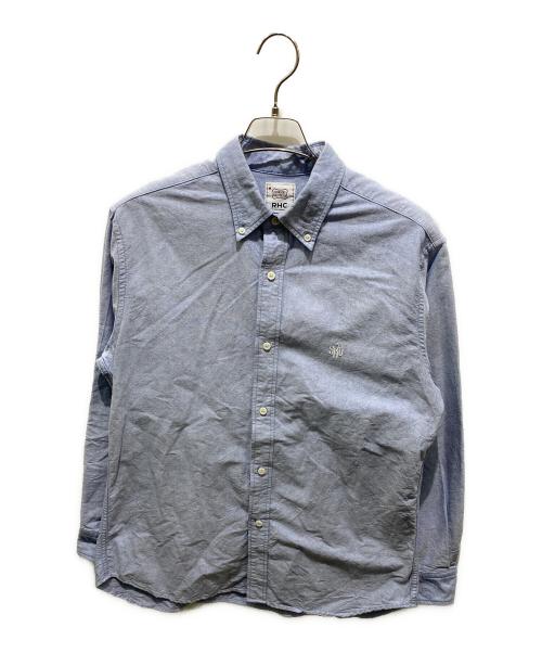 STANDARD CALIFORNIA（スタンダードカリフォルニア）STANDARD CALIFORNIA (スタンダードカリフォルニア) RHC Ron Herman (アールエイチシー ロンハーマン) ボタンダウンシャツ ブルー サイズ:Ｌの古着・服飾アイテム