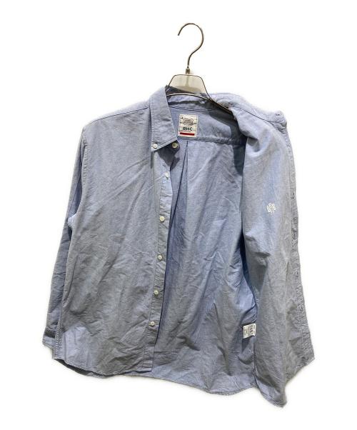 STANDARD CALIFORNIA（スタンダードカリフォルニア）STANDARD CALIFORNIA (スタンダードカリフォルニア) RHC Ron Herman (アールエイチシー ロンハーマン) ボタンダウンシャツ ブルー サイズ:Ｌの古着・服飾アイテム