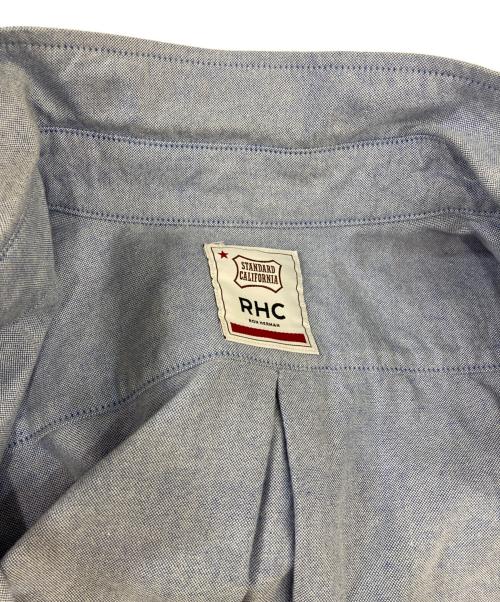STANDARD CALIFORNIA（スタンダードカリフォルニア）STANDARD CALIFORNIA (スタンダードカリフォルニア) RHC Ron Herman (アールエイチシー ロンハーマン) ボタンダウンシャツ ブルー サイズ:Ｌの古着・服飾アイテム