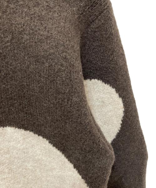 NKNIT（ンニット）NKNIT (ンニット) ハートパターンニット ブラウンの古着・服飾アイテム