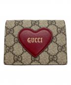 GUCCIグッチ）の古着「ハートモチーフウォレット」｜ブラウン
