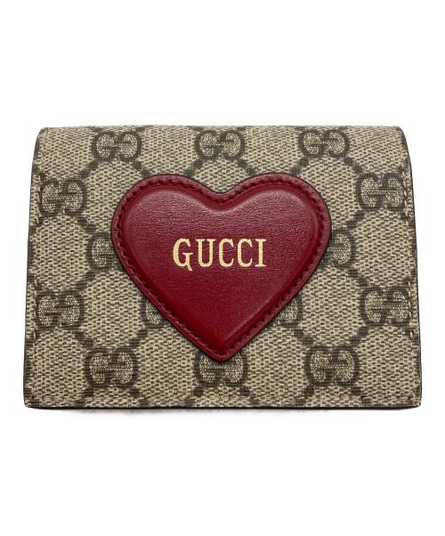GUCCI（グッチ）GUCCI (グッチ) ハートモチーフウォレット ブラウンの古着・服飾アイテム